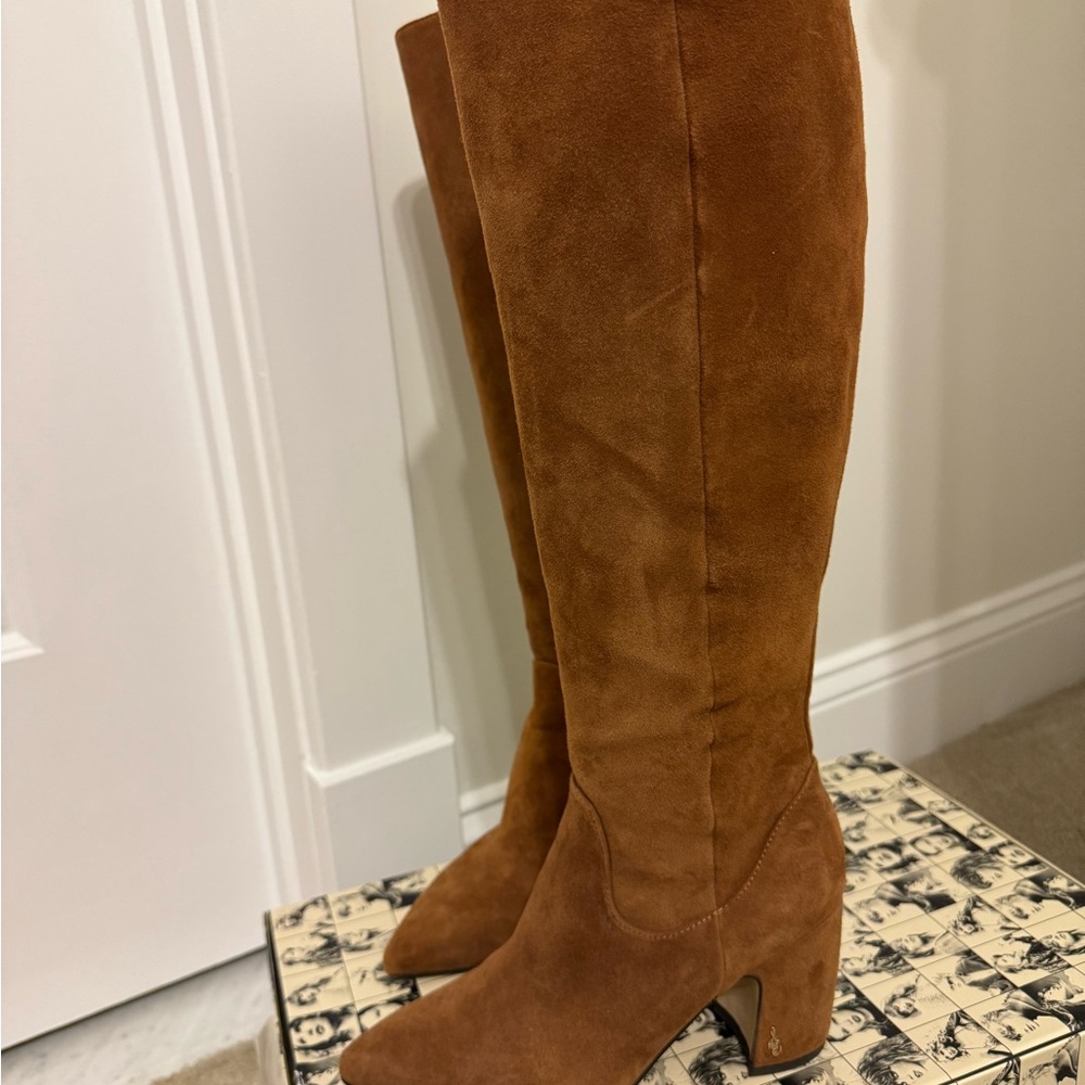 Sam Edelman Brown Suede Knee-High Boots - size 6